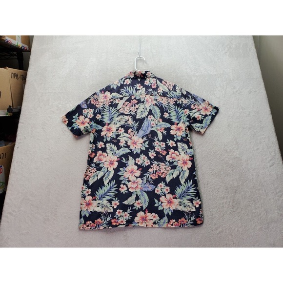 21 MEN Shirt Men's Small Multi Hawaiian Short Sleeve Pocket Collared Button Down - Picture 2 of 7